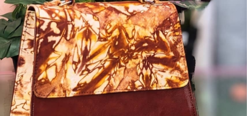 Sac à main mixé avec tissu Kôkô donda
